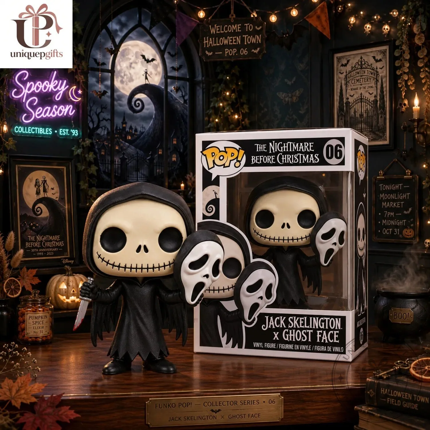 Jack Skellington x Ghost Face Funko Pop The Nightmare Before Christmas Figure 5 Jack Skellington x Ghost Face Funko Pop The Nightmare Before Christmas Figure