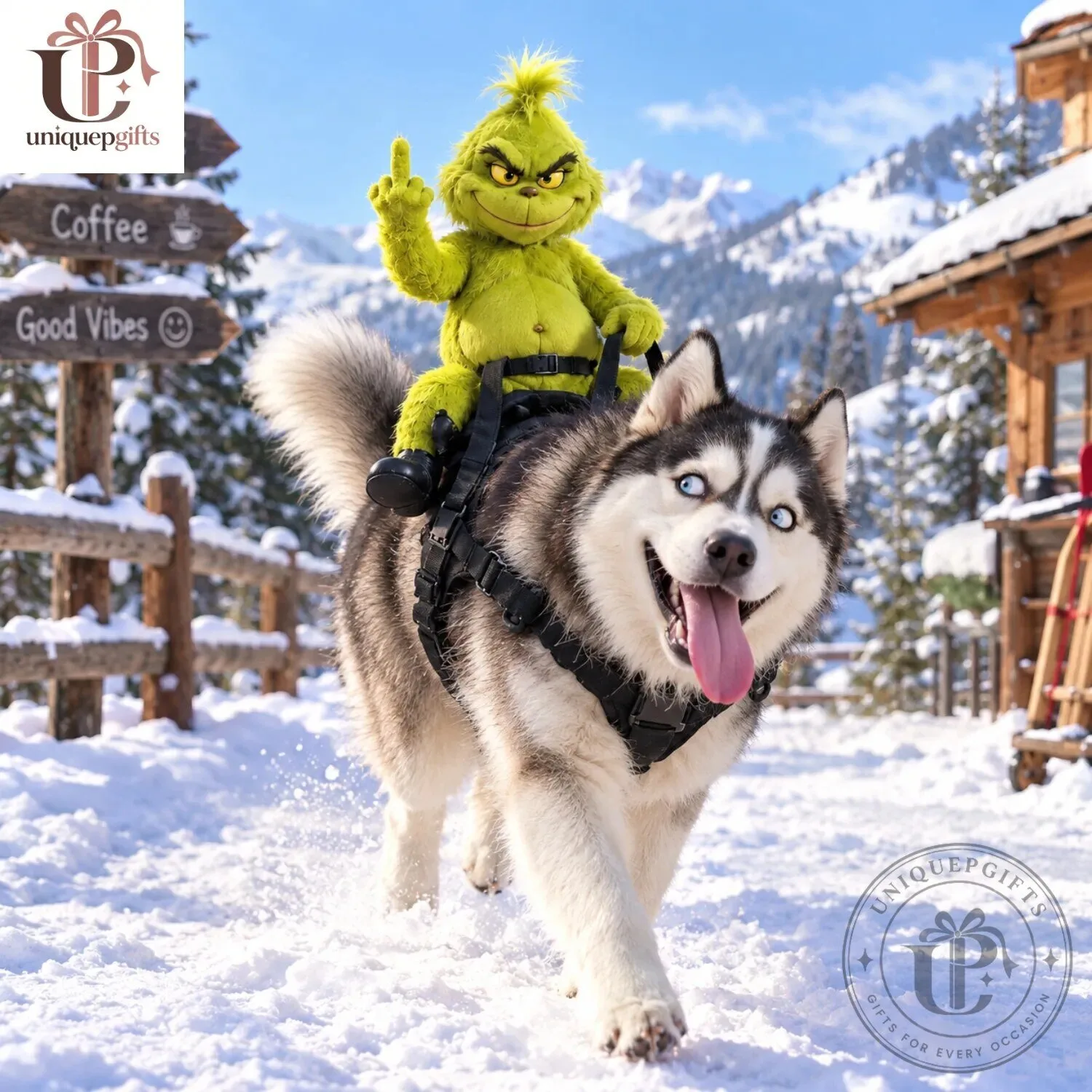 Grumpyrider Grinch Dog Harness Costume Funny Christmas Pet Riding Outfit 8 Grumpyrider Grinch Dog Harness Costume Funny Christmas Pet Riding Outfit