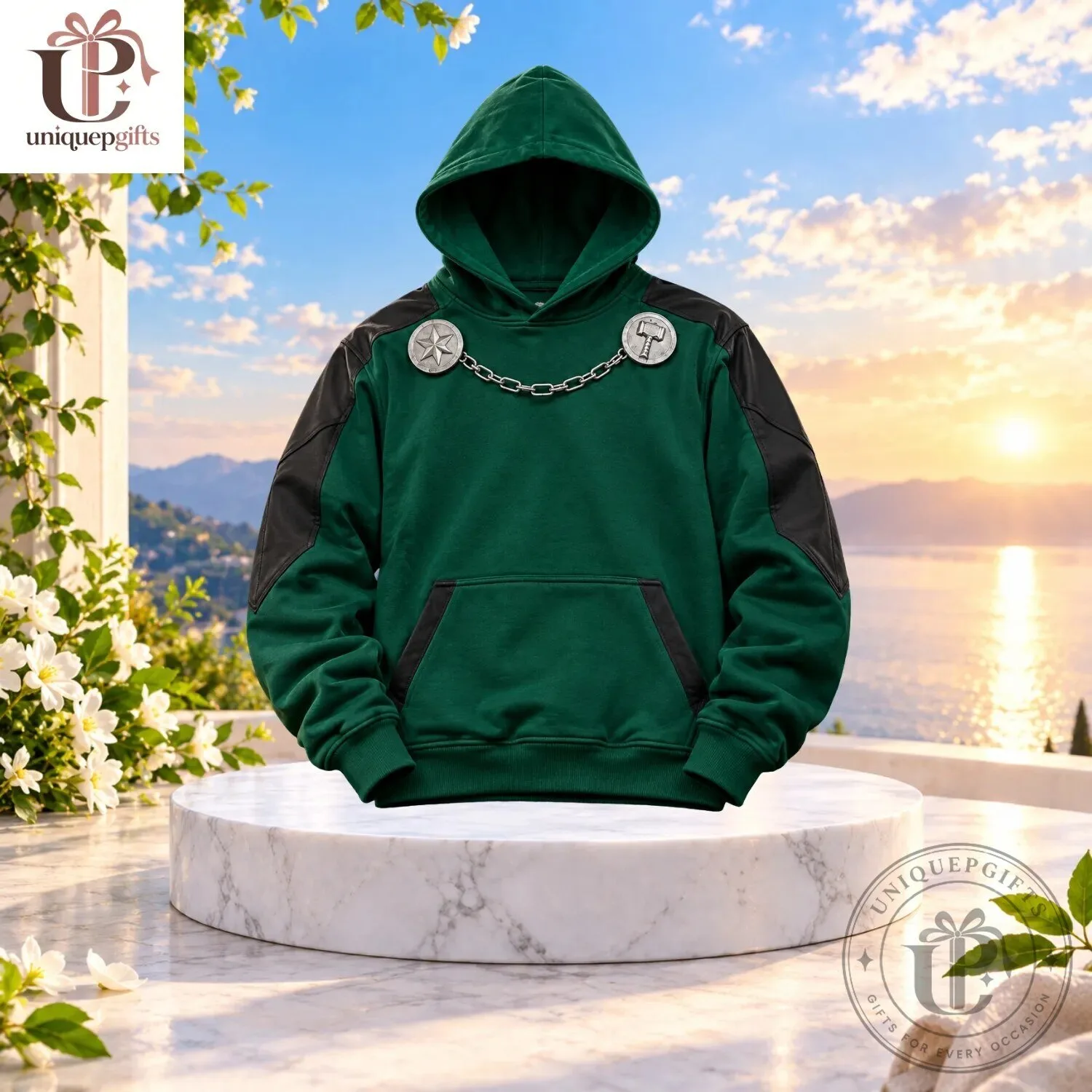 Marvel Doctor Doom Cosplay Green Hoodie