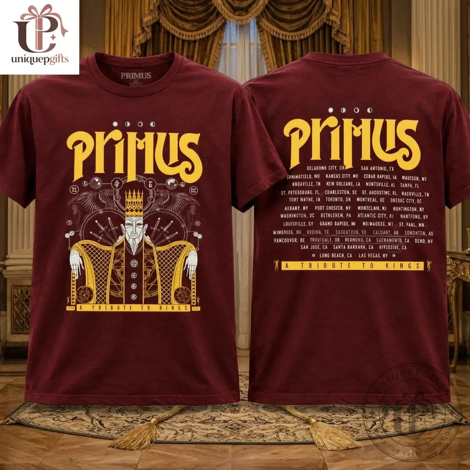 Primus Band A Tribute To Kings Rock Tour Merchandise T-Shirt 3 Primus Band A Tribute To Kings Rock Tour Merchandise T-Shirt